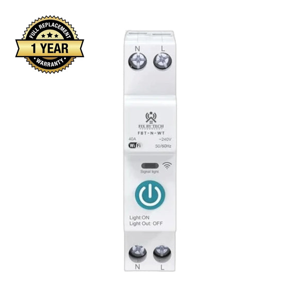 FBT-N-WT Single Phase Din Rail WiFi Smart Timer Switch β Remote Control & Scheduling via App